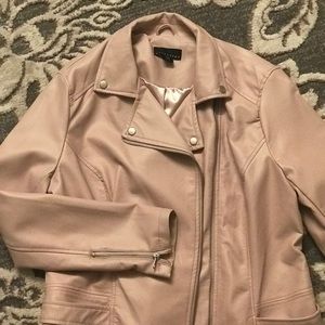 Blush Faux Leather Jacket